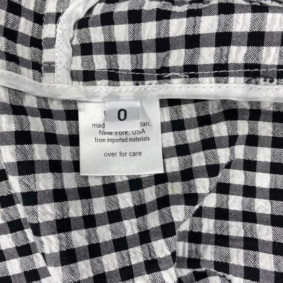 Rachel Comey Barrie Jumpsuit Gingham Black White Cotton Made in USA Size 0 - Picture 12 of 16